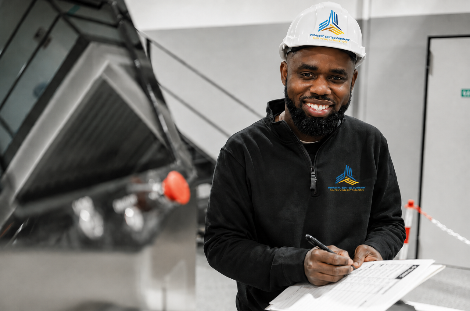Field engineer on-site during a system inspection